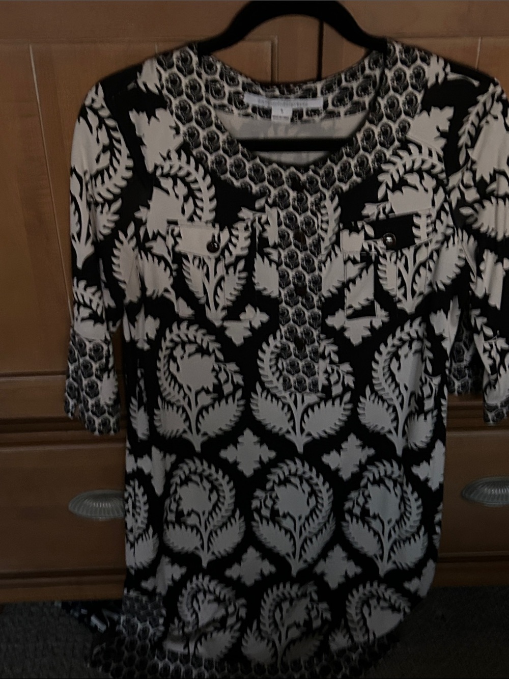 DVF Sadie Indian brocade floral stamp dress size 8